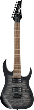 IBANEZ&nbsp;GRG7221QA&nbsp;TKS&nbsp;, Black Sunburst, 24, 7, Fixed, 25.5", H-H