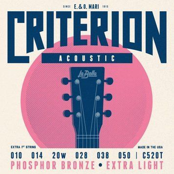LA BELLA Acoustic Guitar Strings C520T, .010, .050