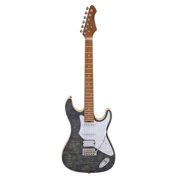 ARIA 714-MK2 BKDM Electric guitar, Black, 22, 6, Tremolo, 25.5", S-S-H