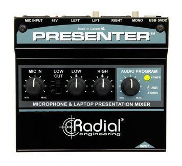 RADIAL Presenter: Presentation Mixer & USB Interface, Analog, 2