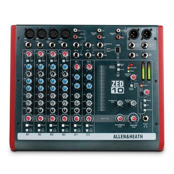 ALLEN & HEATH ZED-10 Analog Mixer, Analog, 6
