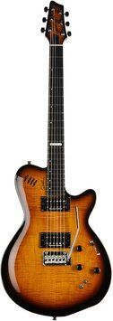 GODIN LGXT Cognac Burst Flame AA, Sunburst, 22, 6, Tremolo, 25.5", H-H