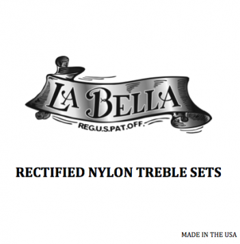 LA BELLA Classic Guitar Strings RN-H Rectified Nylon Treble Set, Hard Tension, .030, .041