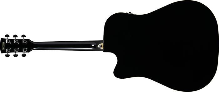 IBANEZ PF15ECE BK GUITAR ACOUSTIC-ELECTRIC, Black, 20, 6, 25.5"