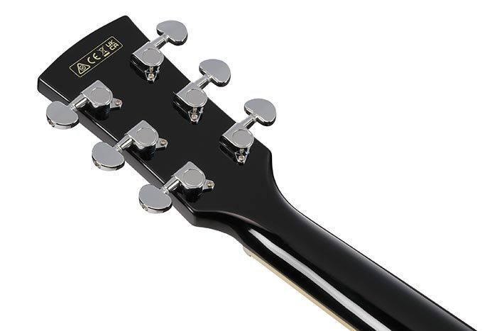 IBANEZ PF15ECE BK GUITAR ACOUSTIC-ELECTRIC, Black, 20, 6, 25.5"