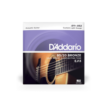 D'ADDARIO EJ13 80/20 BRONZE CUSTOM LIGHT (11-52)