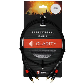CLARITY 2xRCA-2xRCA-B/1m, Black