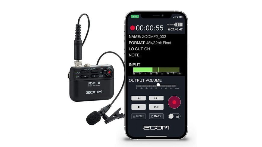ZOOM F2-BT Black, 1, 3.5 mm, 44,1 кГц, 48 кГц, 512 Гб