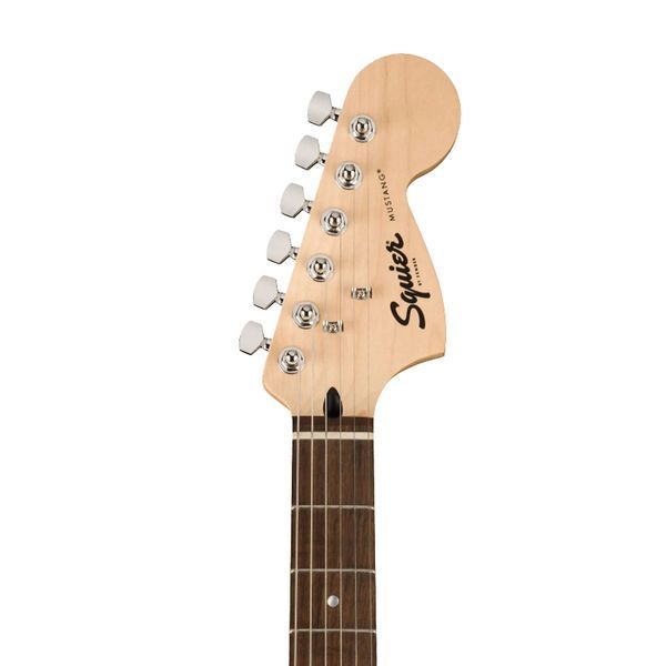 Electric Guitar SQUIER by FENDER SONIC MUSTANG LRL BPG GRAFITY YELLOW, Yellow, 22, 6, Fixed, &le; 24", S-S