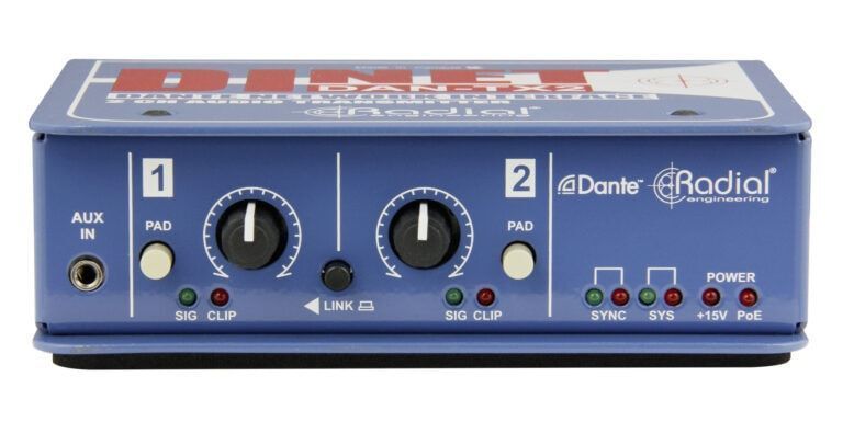 RADIAL DiNET DAN-TX2 Two Channels of Analog Audio over Dante 287070 фото