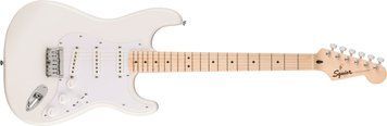 Electric Guitar SQUIER by FENDER SONIC STRATOCASTER HT MN ARCTIC WHITE, White, 21, 6, Fixed, 25.5", S-S-S
