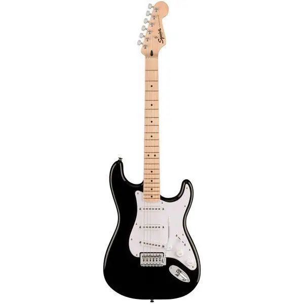 Electric Guitar SQUIER BY FENDER SONIC STRATOCASTER PACK MN BLACK, Black, 21, 6, Tremolo, 25.5", S-S-H