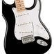 Electric Guitar SQUIER BY FENDER SONIC STRATOCASTER PACK MN BLACK, Black, 21, 6, Tremolo, 25.5", S-S-H